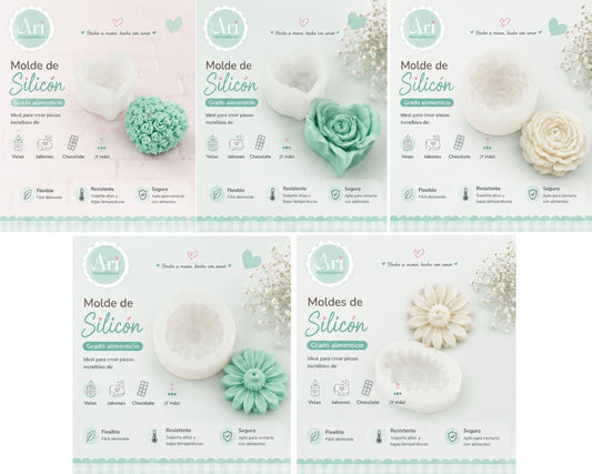 MOLDES PARA VELAS, JABONES, ETC.