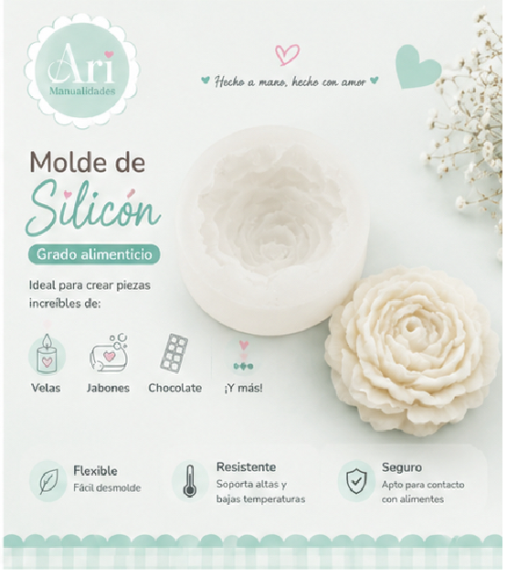 MOLDES PARA VELAS, JABONES, ETC.