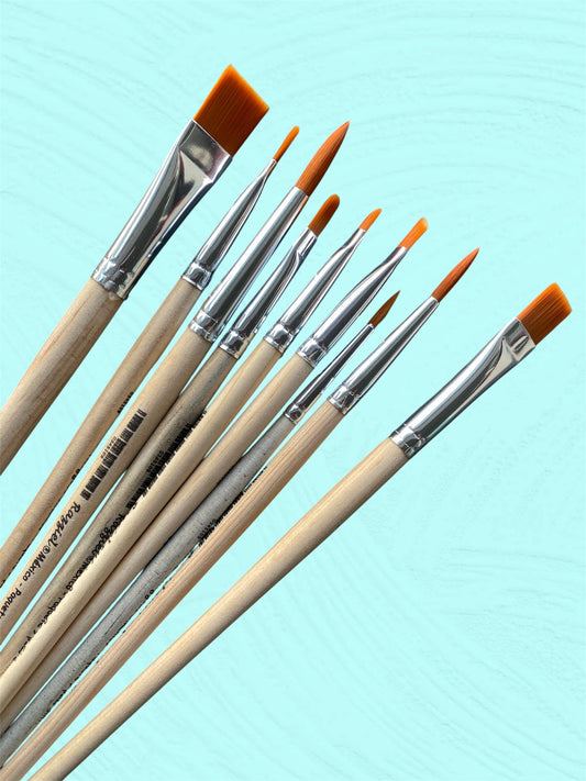 PAQUETE DE PINCELES 9 piezas