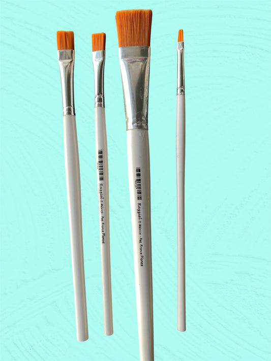 PAQUETE DE PINCELES blancos (4 piezas planos)