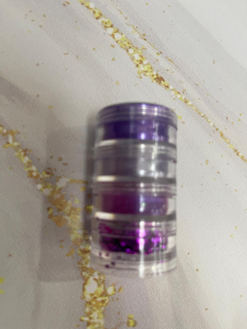 TORRE GLITTER PEQUEÑA MORADA