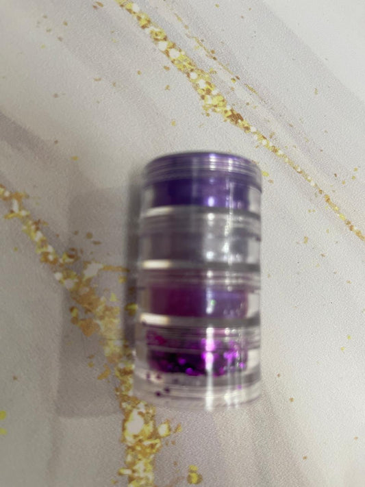 TORRE GLITTER PEQUEÑA MORADA